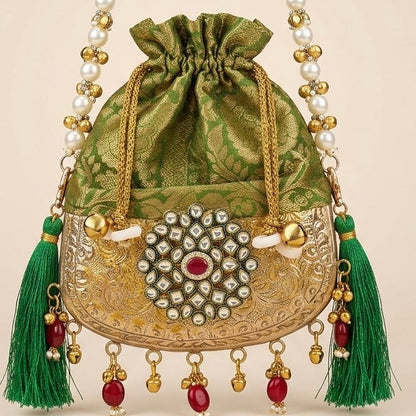 Golden Heritage Pearl Potli