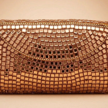 The Rose Gold Mosaic Clutch