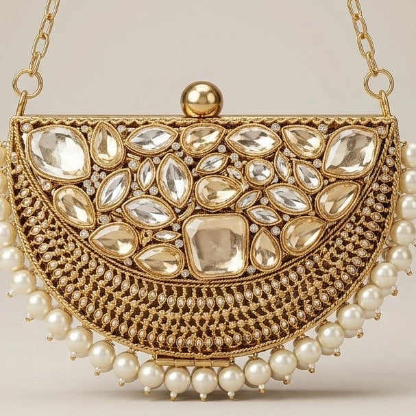 The Pearl Luna Clutch