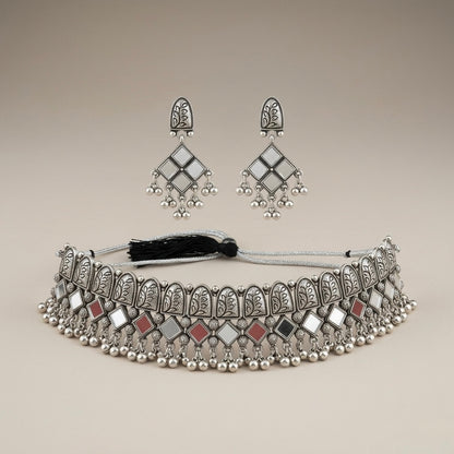 Aadhya Mirror Choker Set