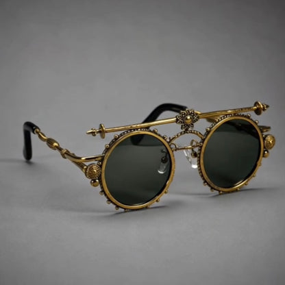 Lotus Noir Unisex Round Sunglasses