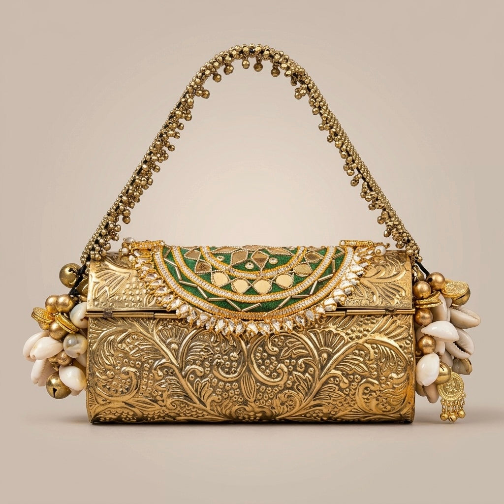 Royal Gold Barrel Bag