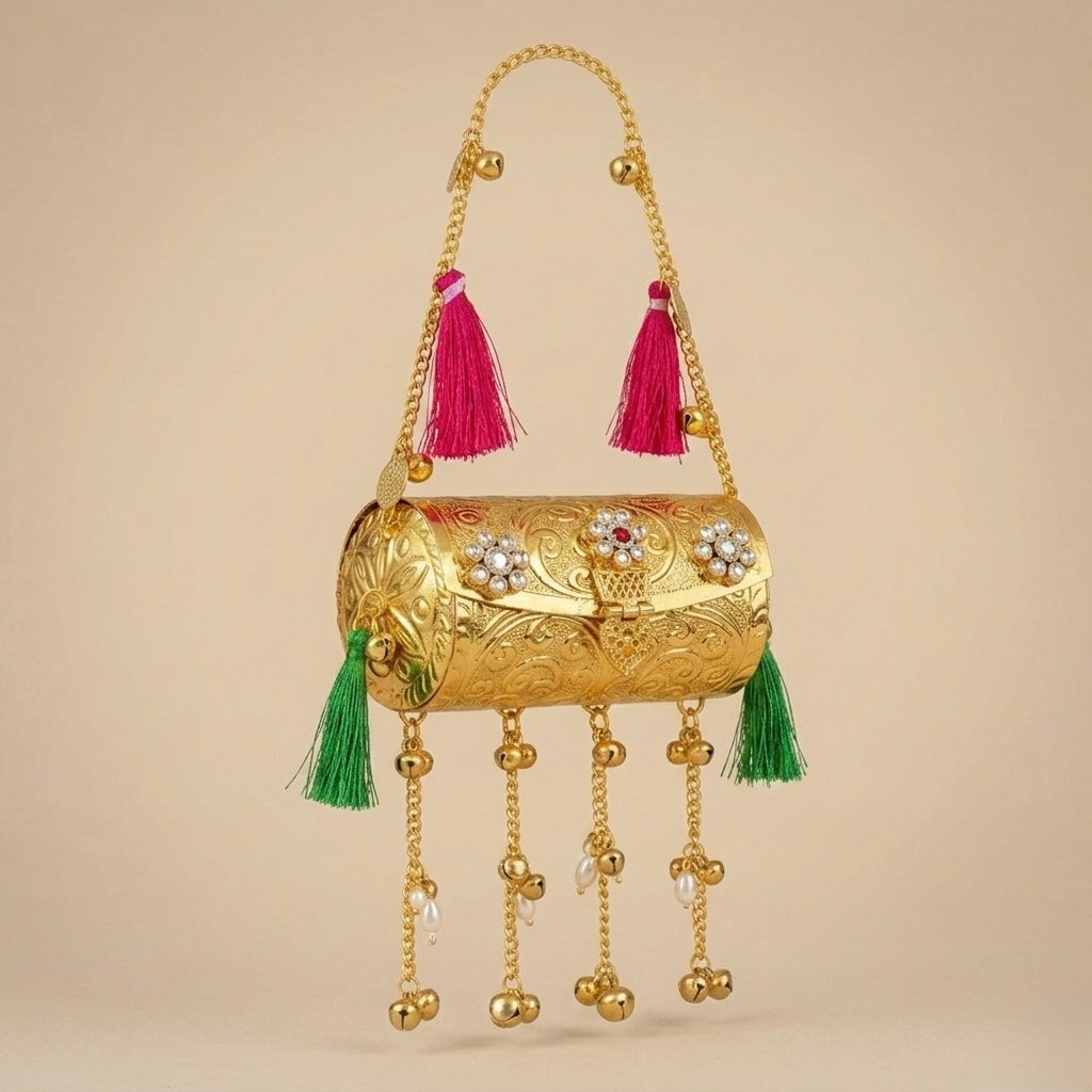 Mini Coin Gilded Cascade Minaudiere