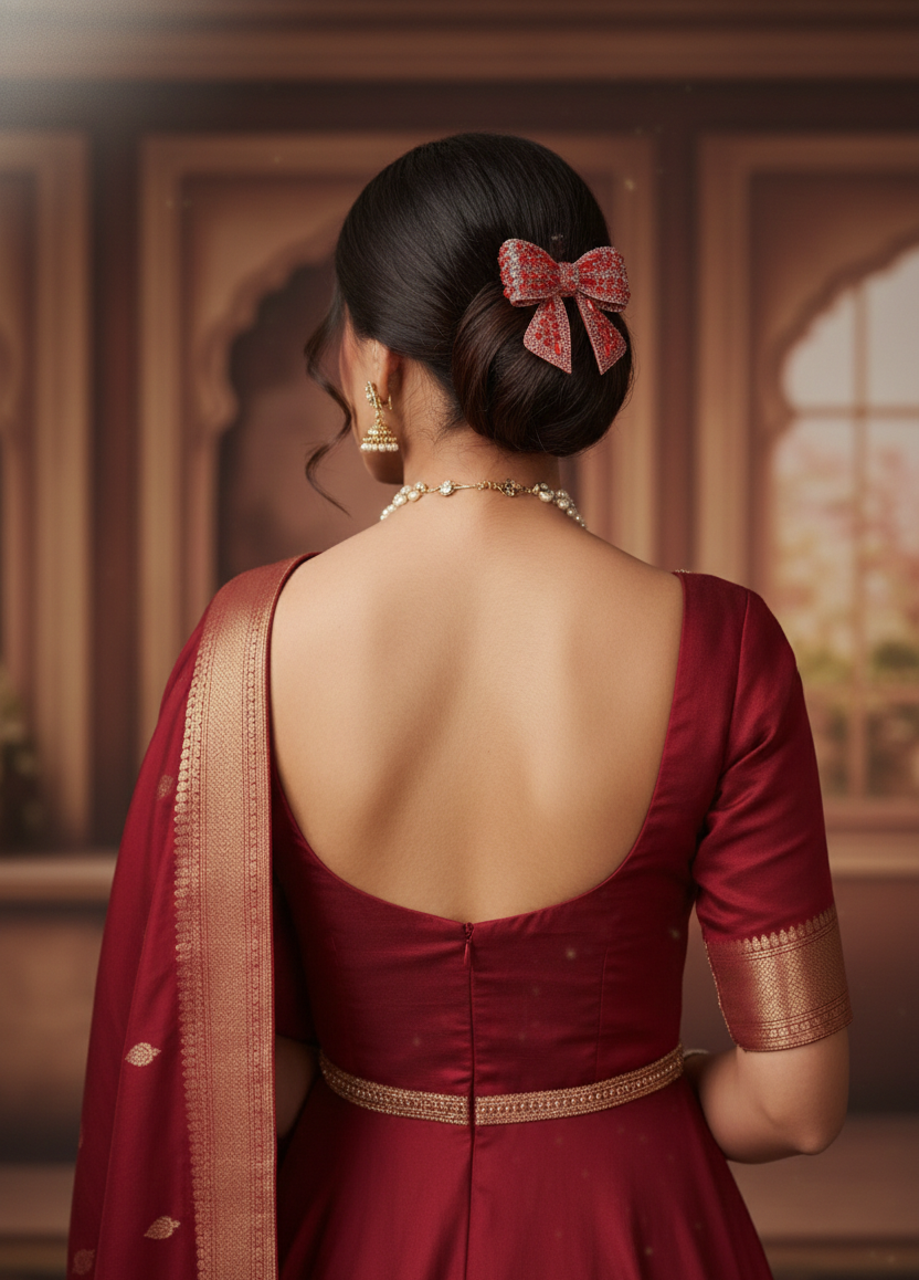 Red Luxe - Bow/ Embellished Bow/ Bejeweled Bow