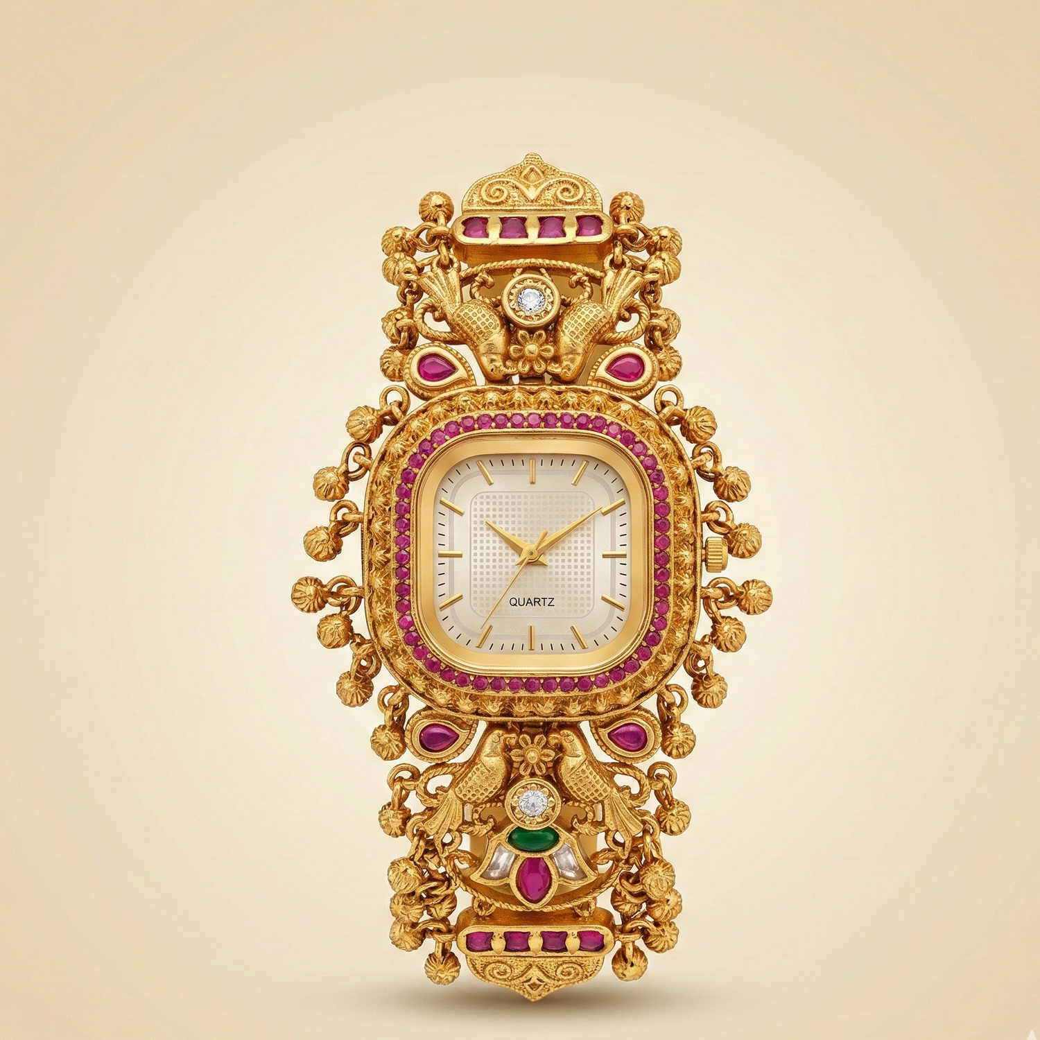 Maharani Kundan Gold Watch