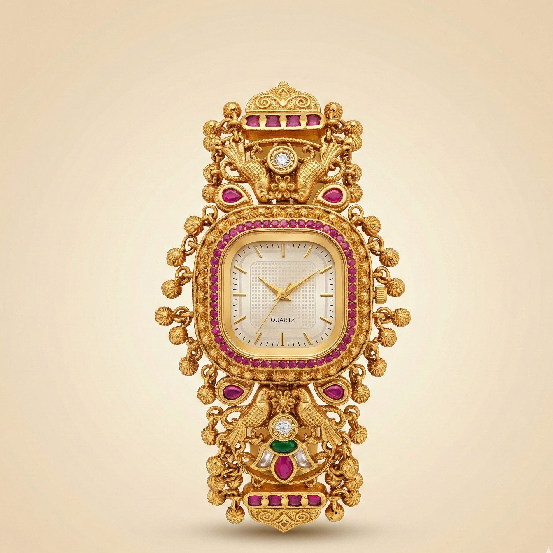Maharani Kundan Gold Watch