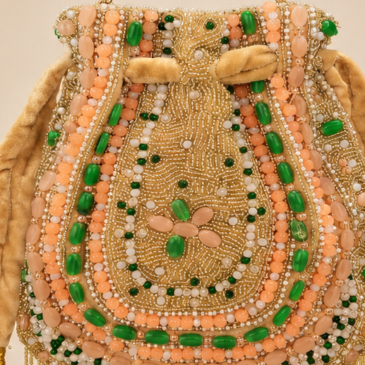 Emerald Blush Potli
