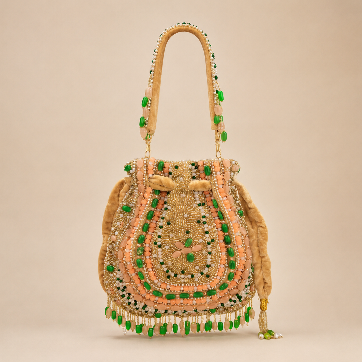 Emerald Blush Potli