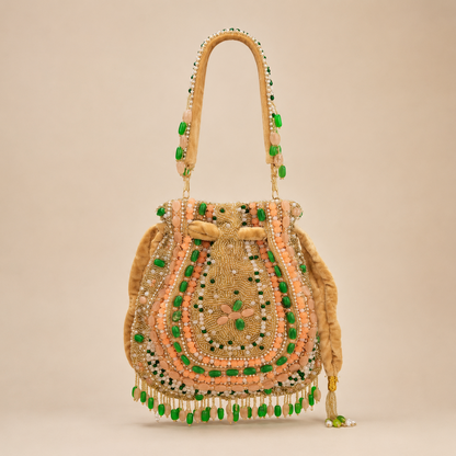 Emerald Blush Potli