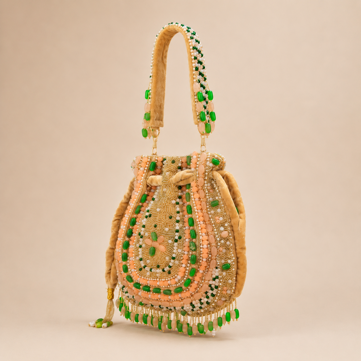 Emerald Blush Potli