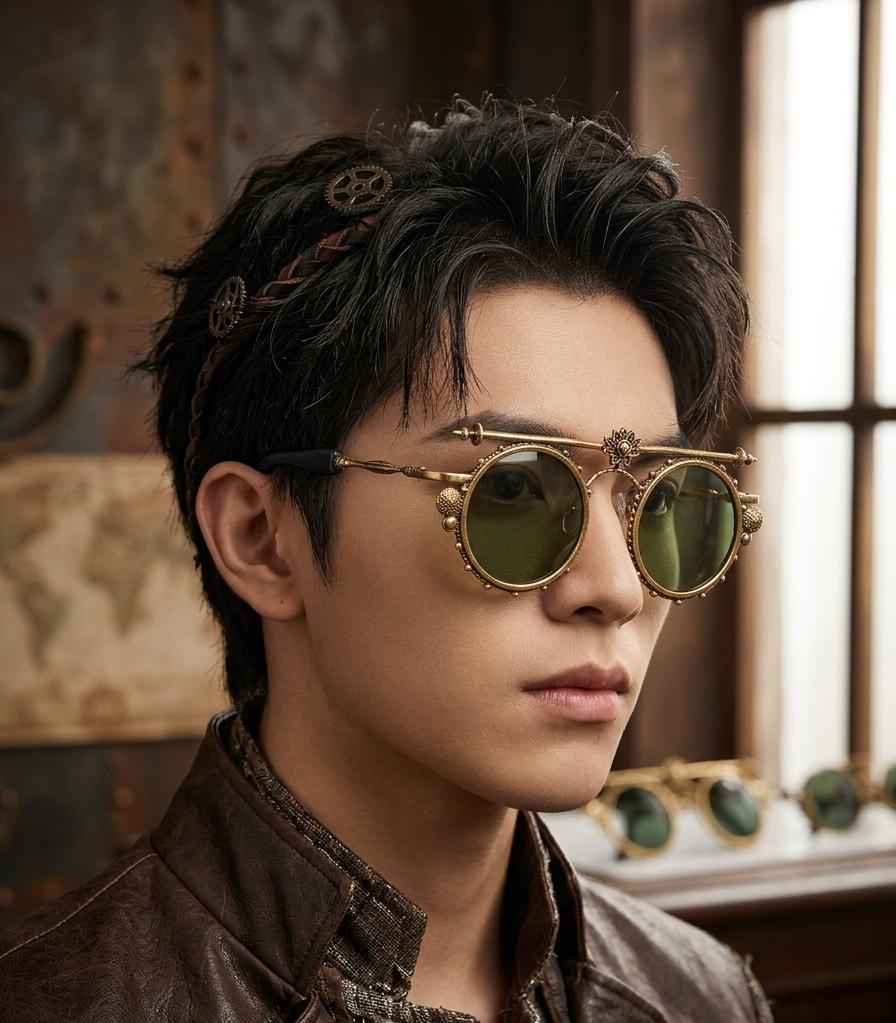 Lotus Noir Unisex Round Sunglasses