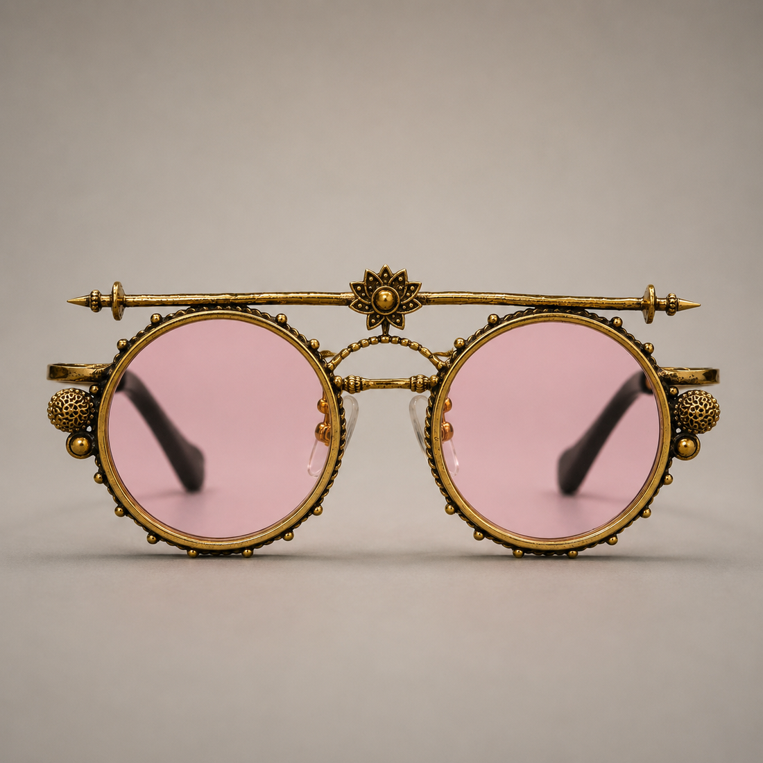Lotus Crown Unisex Round Sunglasses