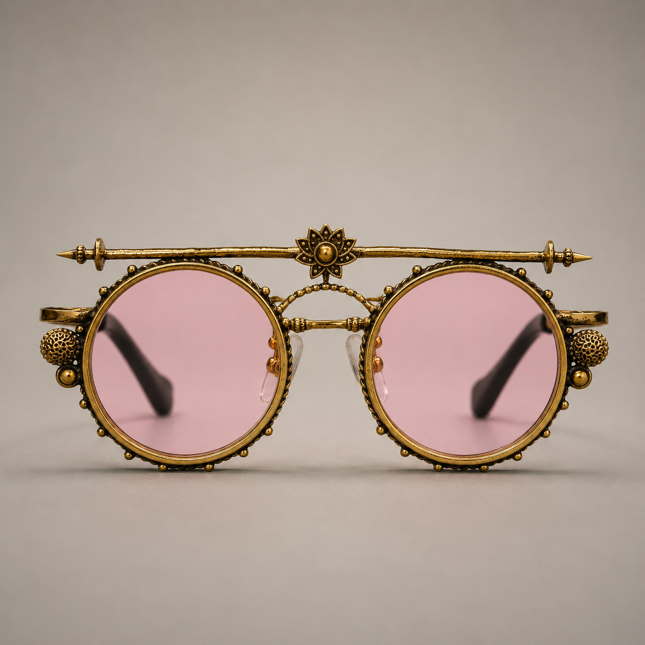 Lotus Crown Unisex Round Sunglasses