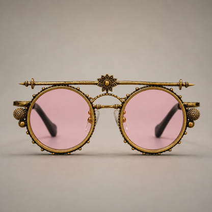Lotus Crown Unisex Round Sunglasses