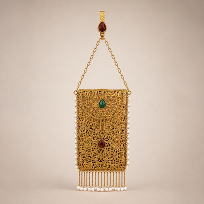 Regal Filigree Pearl Clutch