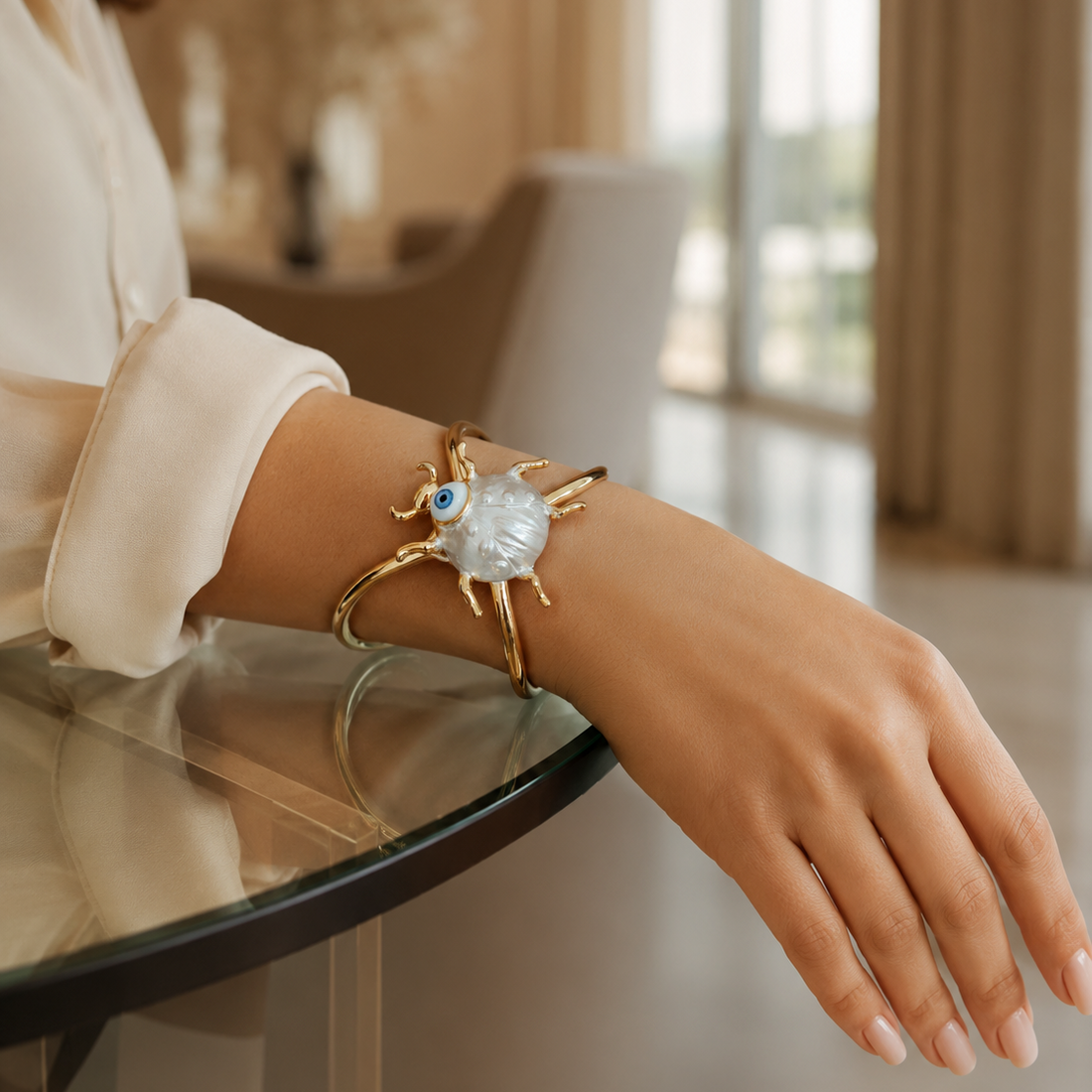 The Mystic Scarab Cuff