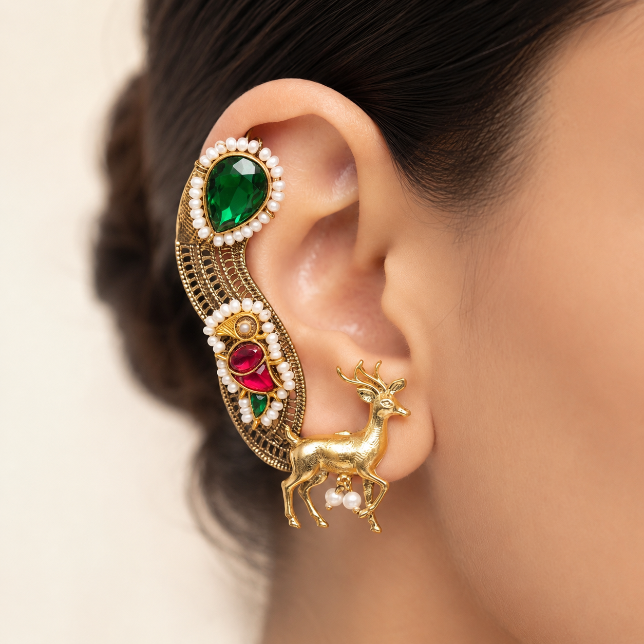 Regal Stag Ear Cuff