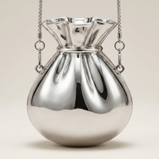 The Luna Metallic Pouch