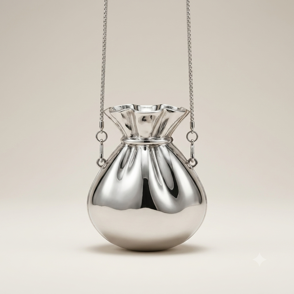 The Luna Metallic Pouch