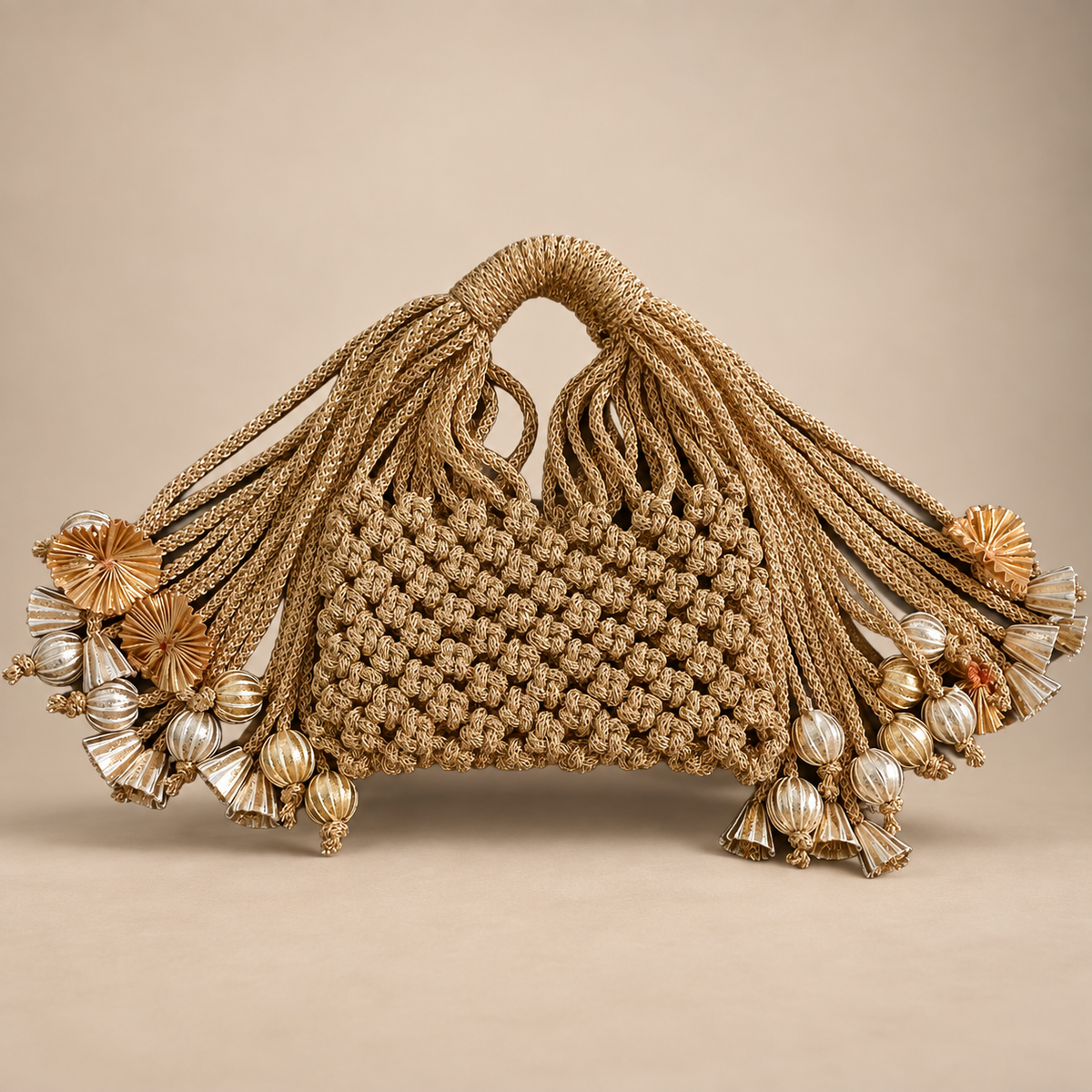 Golden Bloom Handbag