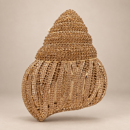 Gilded Shell Clutch