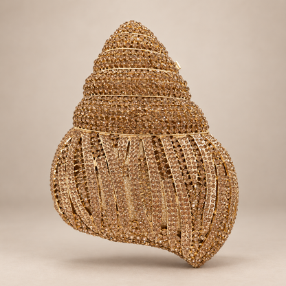 Gilded Shell Clutch