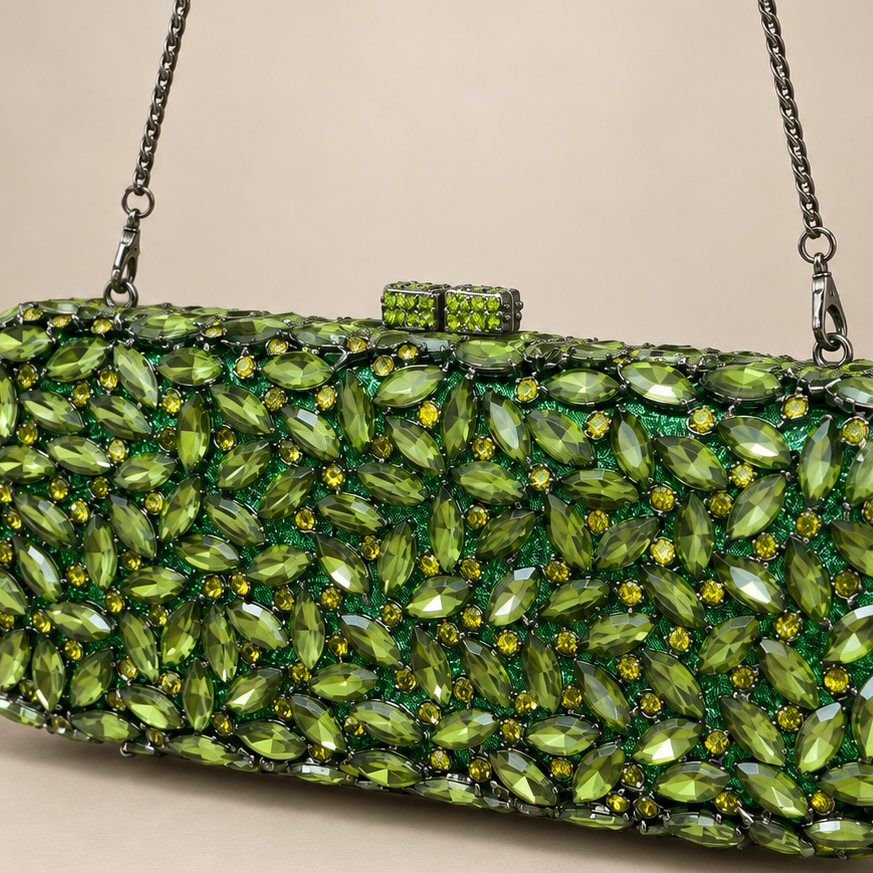 Emerald Bloom Clutch