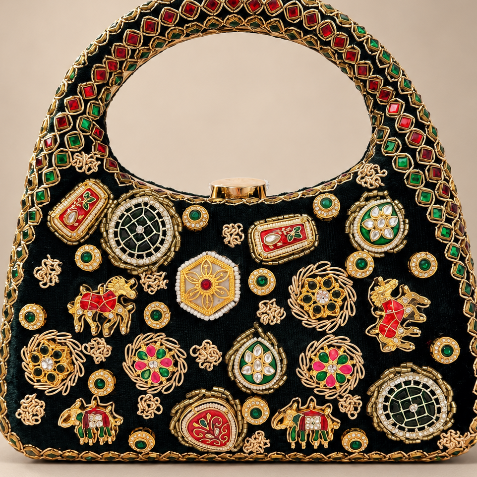 Emerald Grace clutch