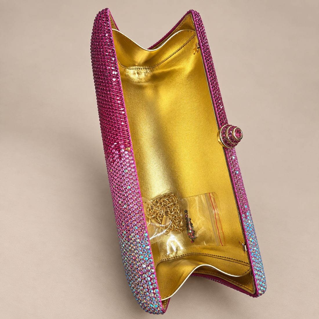 Rosé Prism Clutch