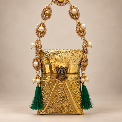 Emerald Lotus clutch