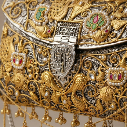 Heritage Peacock Gold Clutch