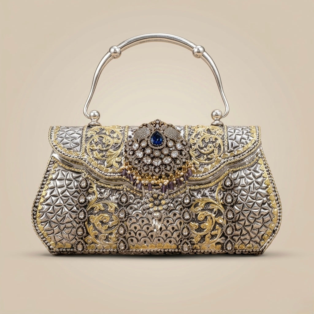 The Cobalt Heritage Dual-Tone Clutch