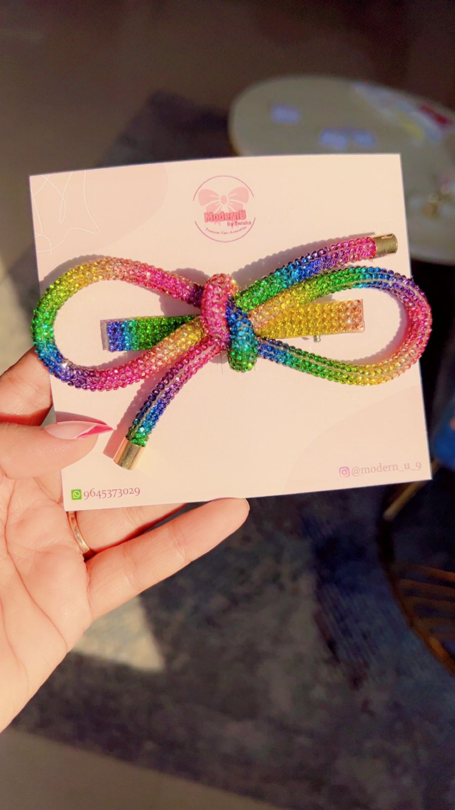 Starlace Sparkle Knot CLip - Multi Colour - Bow / Embellished Bow/