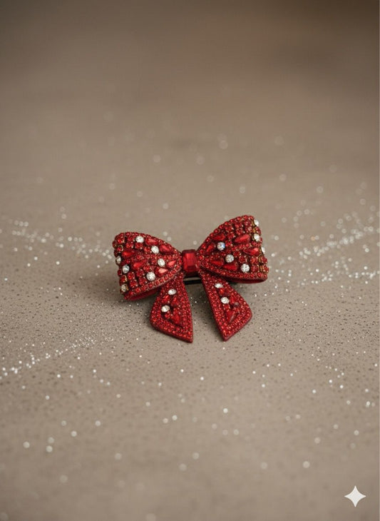 Scarlet Charm - Embellished Bow