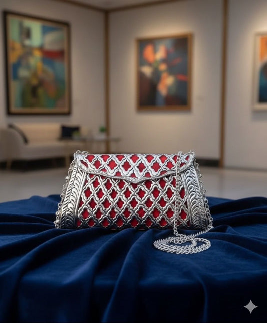 Zarqa Red Velvet - Bag