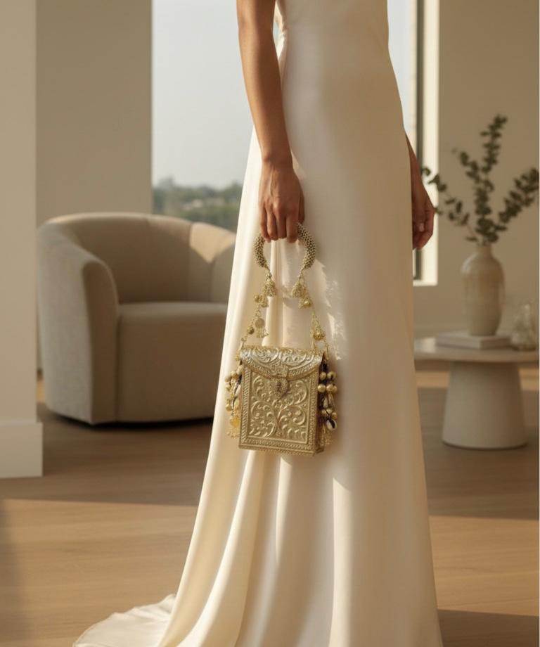 Anvika Vintage Gold Mobile - Bag