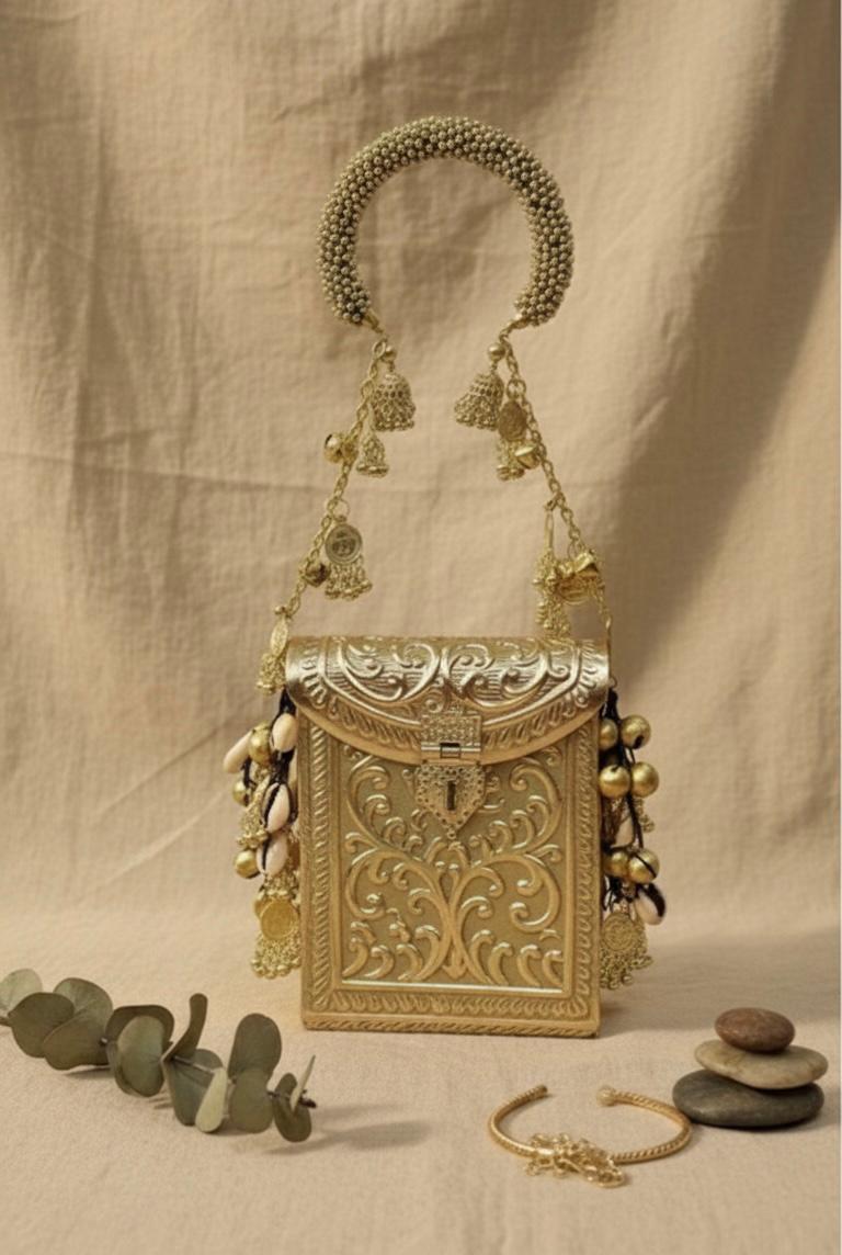 Anvika Vintage Gold Mobile - Bag