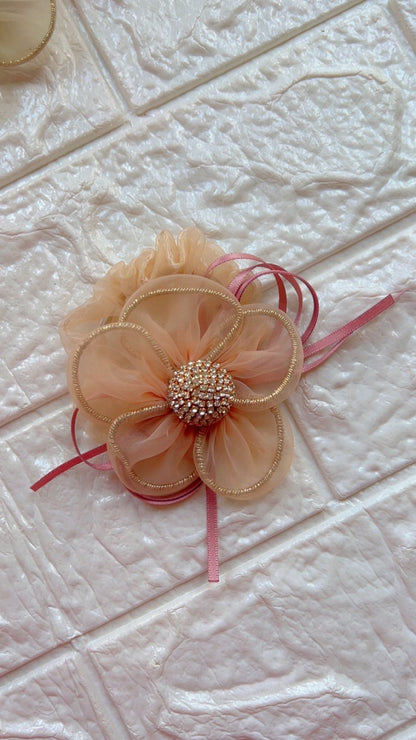 Organza Flower - Scrunchie